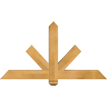 Ekena Millwork Kennewick Rough Sawn Timber Gable Bracket, Western Red Cedar, 48"W x 26"H x 4"D x 4"F, 13/12 Pitch GBW048X26X0404KEN00RWR